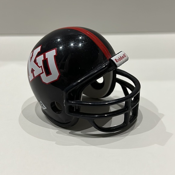 Kansas Jayhawks NCAA Vintage Pocket Pro Mini Riddell Football Helmet - Picture 2 of 6